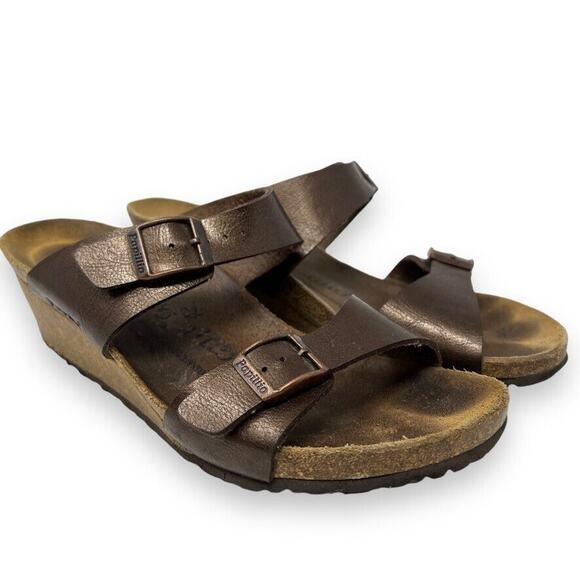 Brown Leather Women's Sandals Papillio - Picture 1 of 11